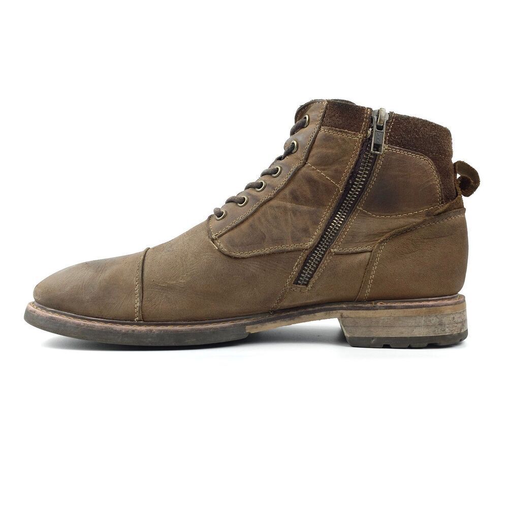 FLORSHEIM Lodge Cap Toe Brown Leather Boots Western Boho Bespoke Indie Cowboy - Picture 5 of 9